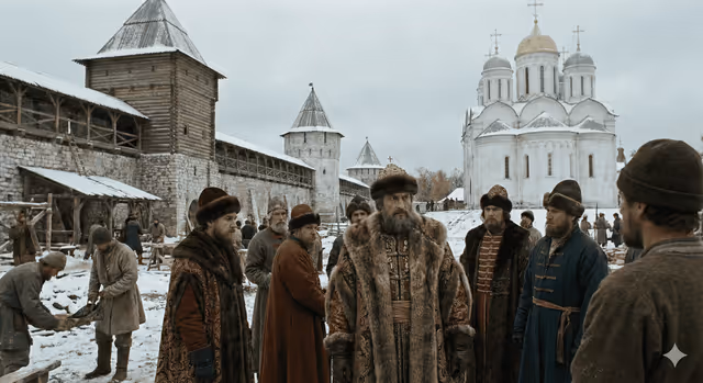 Ivan 3 devant église orthodoxe.