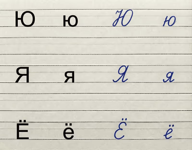 Lettres russes Ю, Я, Ё - Leçon 10