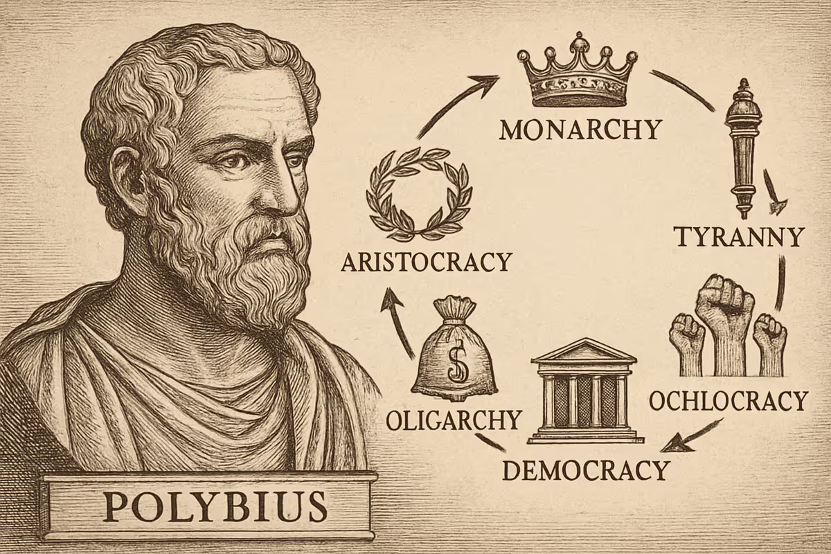 Illustration du cycle politique selon Polybe