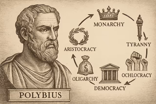 Illustration du cycle politique selon Polybe