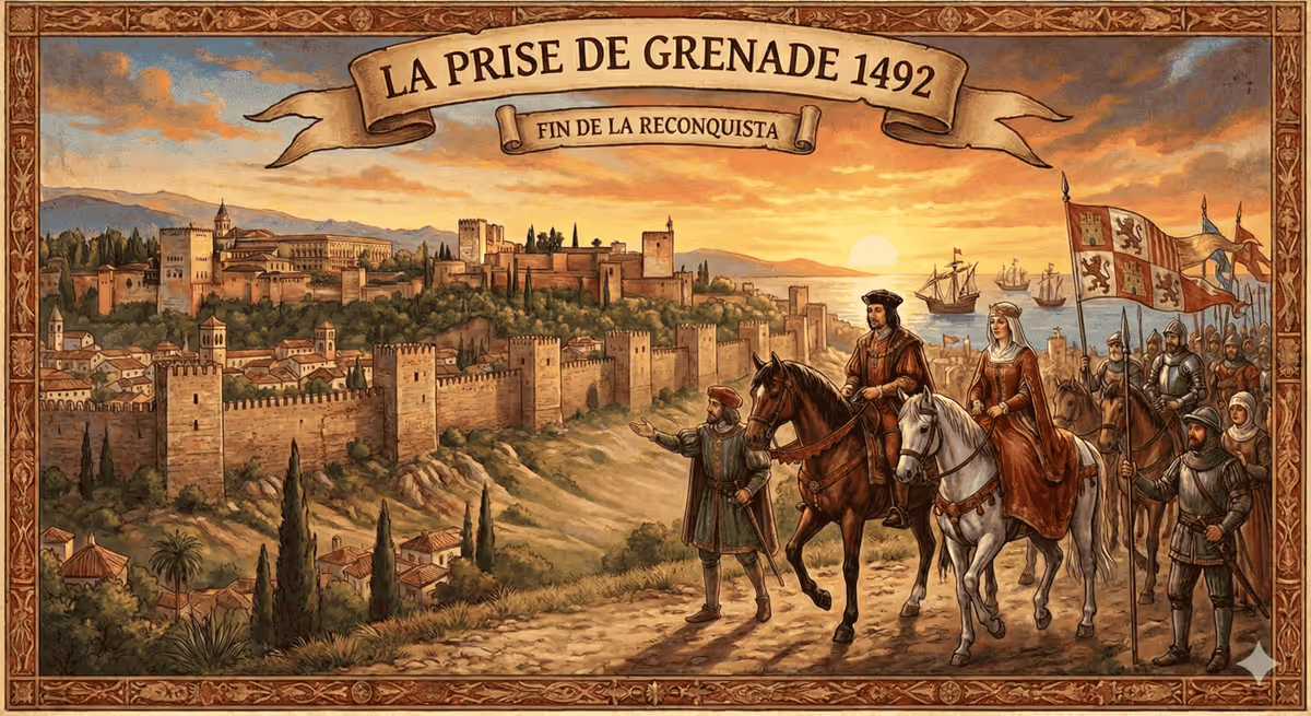 Illustration : La prise de Grenade et la fin de la Reconquista (1492)