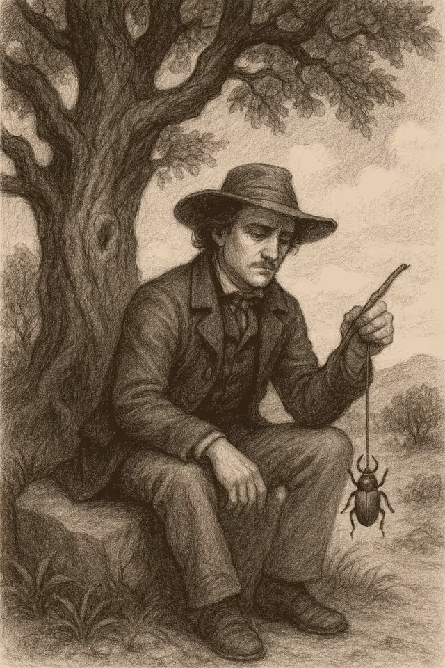 Illustration de la nouvelle Le Scarabée d'Or de Edgar Allan Poe