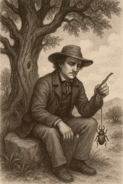 Illustration de la nouvelle Le Scarabée d'Or de Edgar Allan Poe