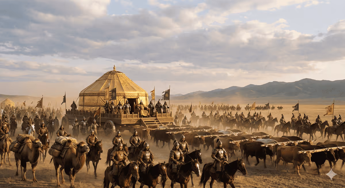 The Golden Horde – yurt on a cart.