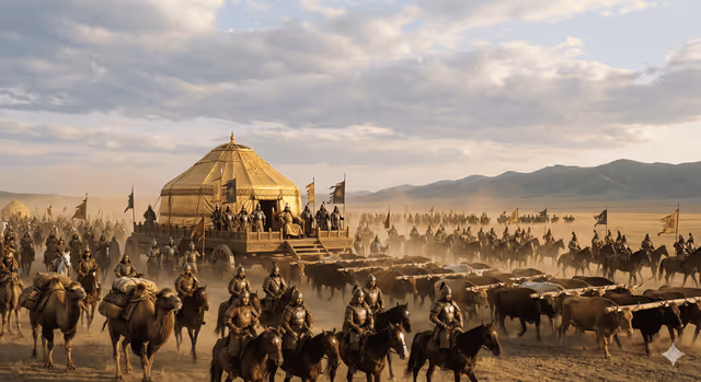 La Horde d'Or - Yourte sur un chariot.