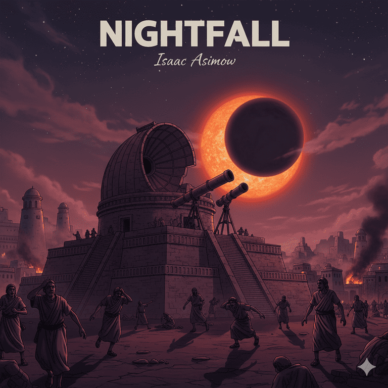 Illustration de la nouvelle Nightfall de Isaac Asimov
