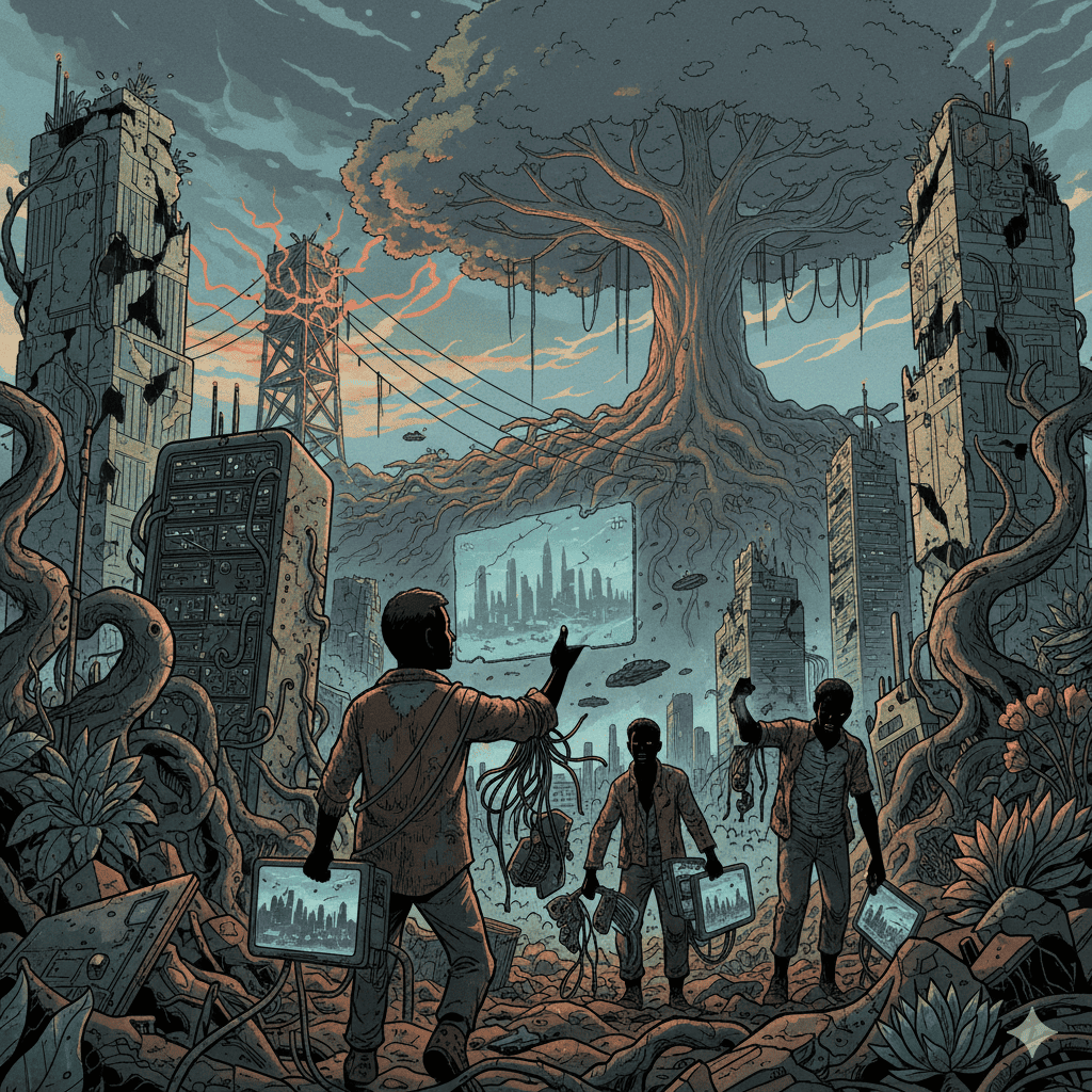 Illustration: Ravage de Barjavel : Une prophétie visionnaire sur notre dépendance technologique