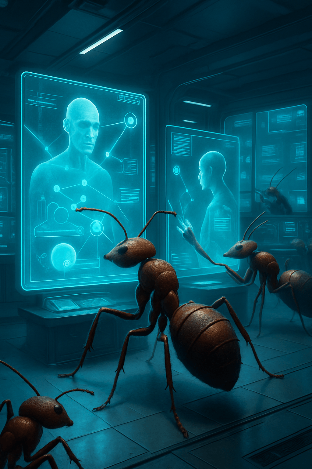 Illustration: La révolution silencieuse : Des dinosaures et des fourmis de Liu Cixin